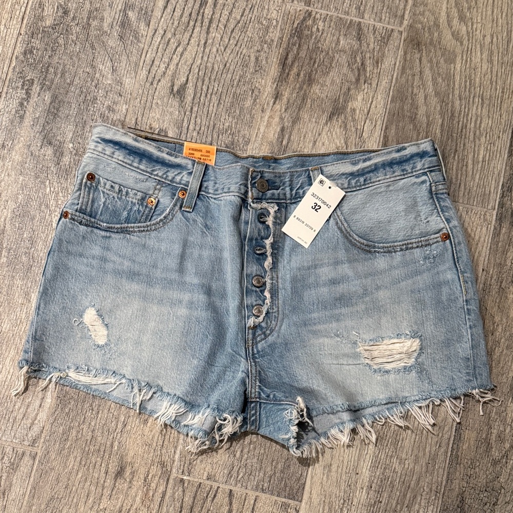 Levi's Light Blue Jean Shorts